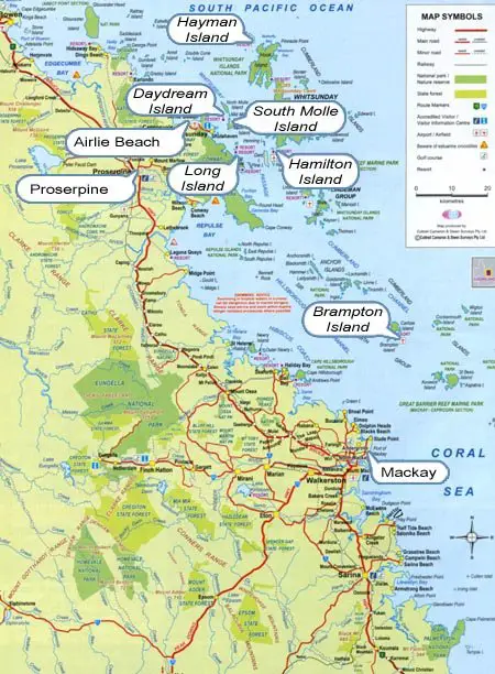 map whitsundays