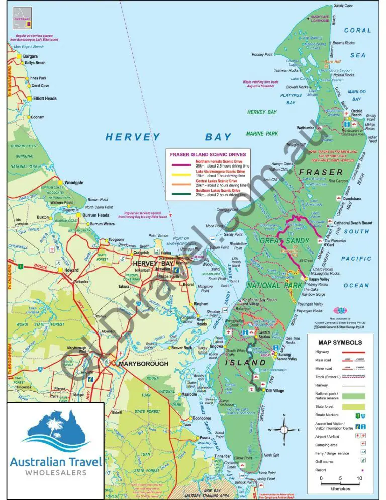 Fraser Coast Map | Travel Guide Information | QLD Travel