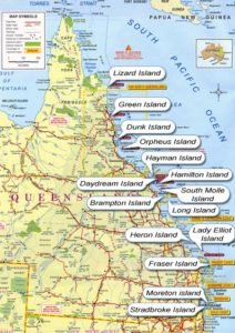 The Great Barrier Reef Map | Queensland Tours | QLD Travel